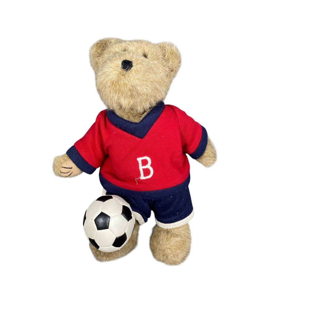 Boyds Collection‎ Soccer Teddy Bear Plush Stuffed Animal Red Blue Uniform 0044